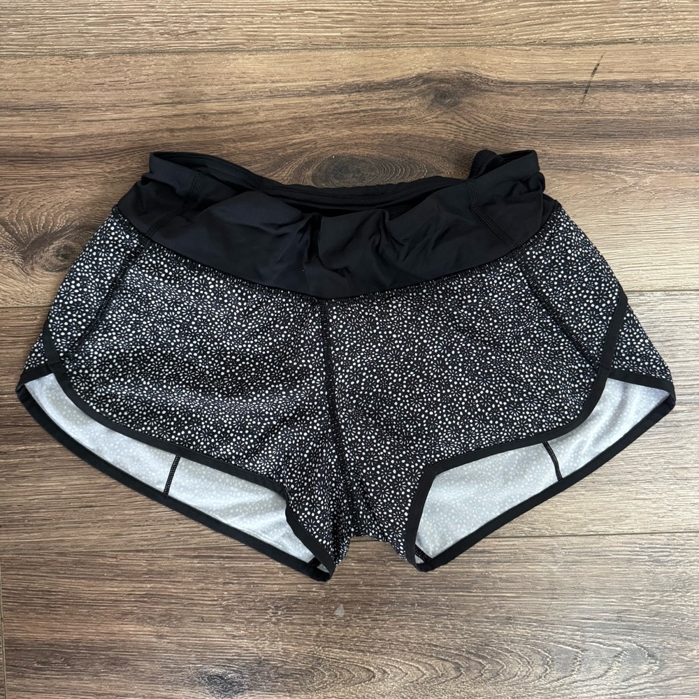 Lululemon Run Times Shorts, Miss Mosaic Pattern, Black & White